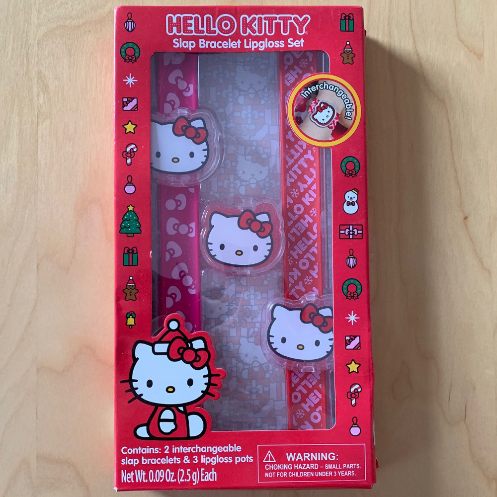 New-Hello Kitty-Slap Bracelet Lipgloss Set